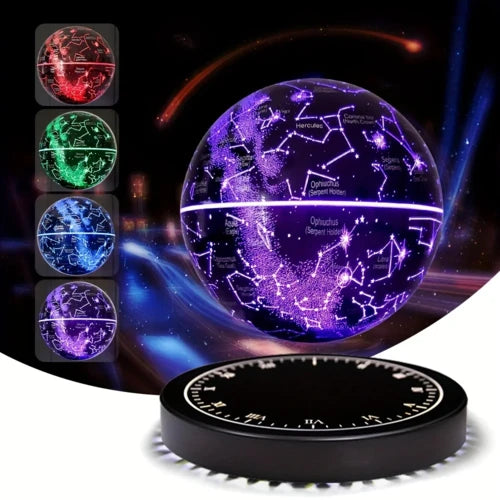 RGB Floating Celestial Globe with Magnetic Levitation and 360° Rotating Starry Effect