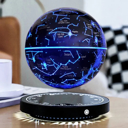 RGB Floating Celestial Globe with Magnetic Levitation and 360° Rotating Starry Effect