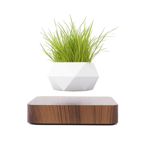 Floating Magnetic Rotating Flower Pot – Home Decor (No Plant Included)