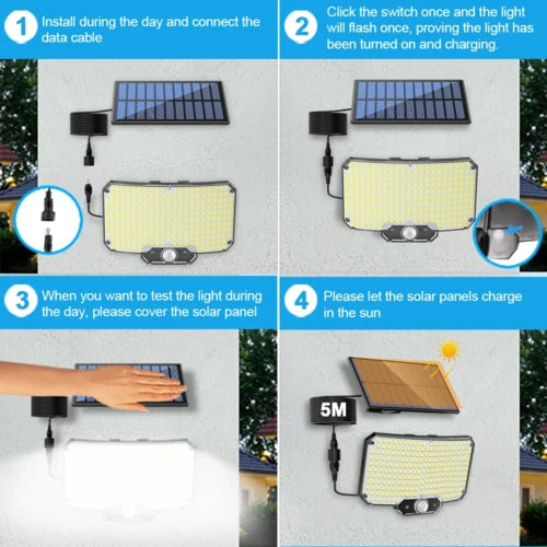 LED Solar Light with Motion Sensor (IP65 Waterproof)