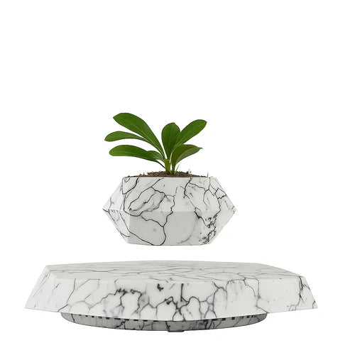 Floating Magnetic Rotating Flower Pot – Home Decor (No Plant Included)