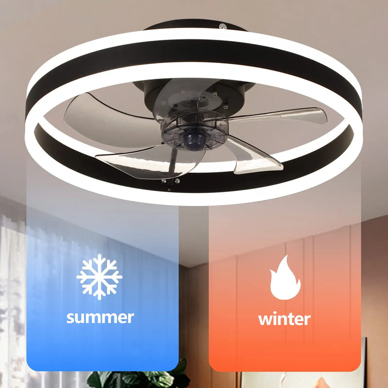 Modern and Silent Ceiling Fan with LED and Remote Control