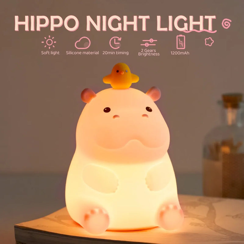 Rechargeable LED Mascot Night Light with Touch Sensor