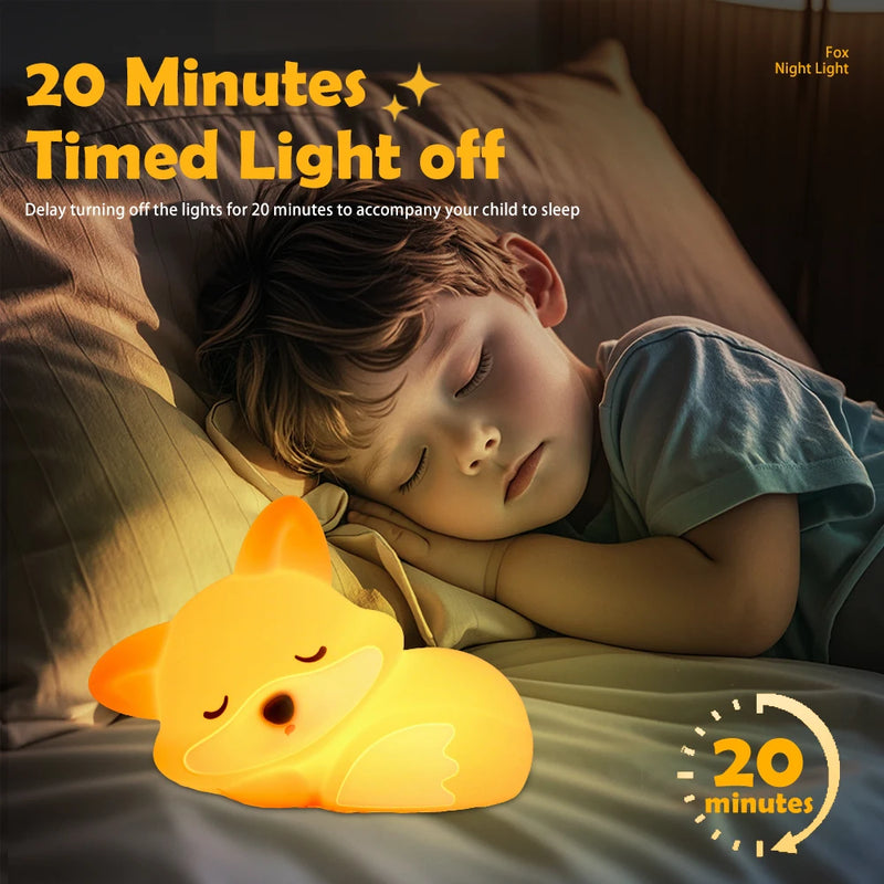 Rechargeable LED Mascot Night Light with Touch Sensor