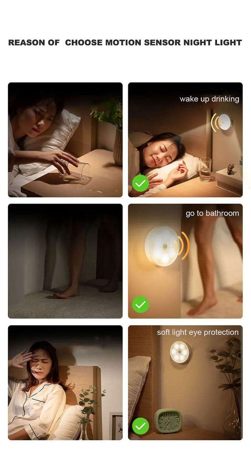 Cabinet Light with Motion Sensor, USB Rechargeable