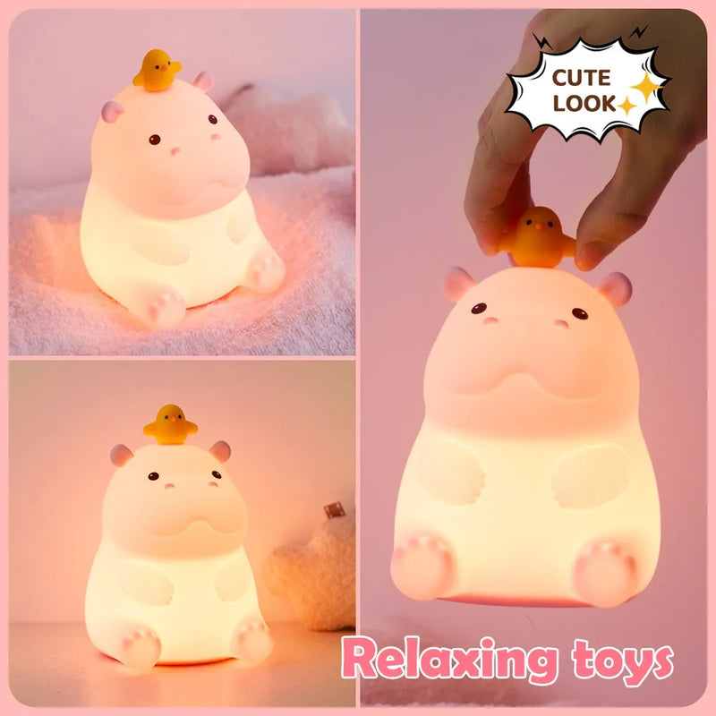 Rechargeable LED Mascot Night Light with Touch Sensor