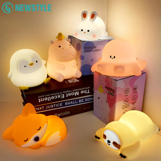 Rechargeable LED Mascot Night Light with Touch Sensor