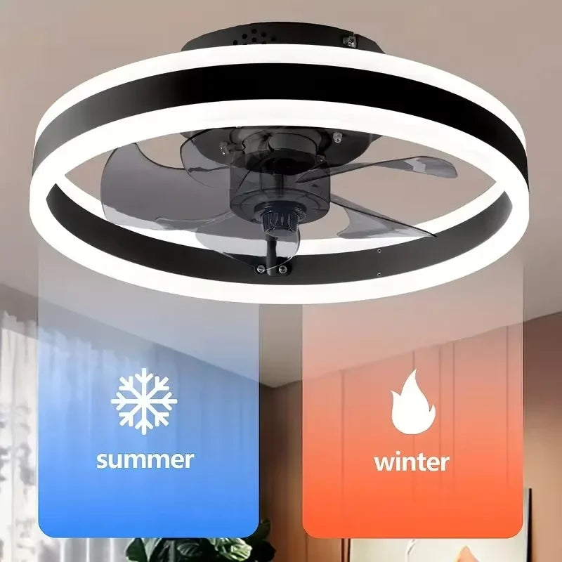 Modern and Silent Ceiling Fan with LED and Remote Control