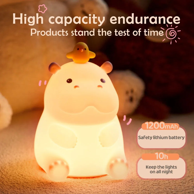 Rechargeable LED Mascot Night Light with Touch Sensor