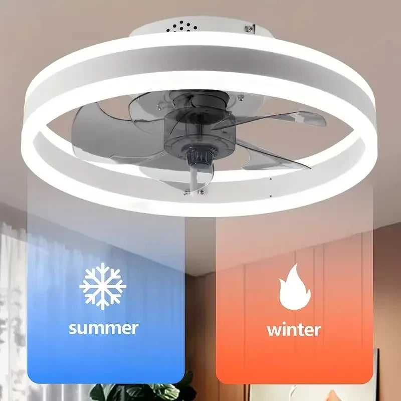Modern and Silent Ceiling Fan with LED and Remote Control