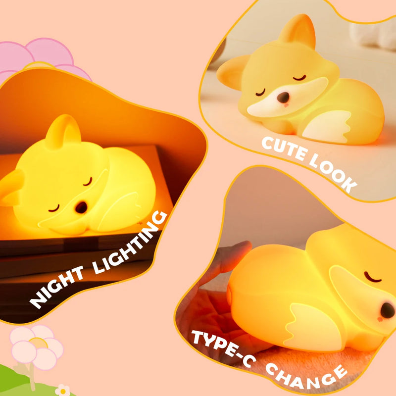 Rechargeable LED Mascot Night Light with Touch Sensor
